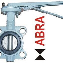 Затвор поворотный межфланцевый маслобензостойкий ABRA-BUV-VF863D050H Ду50 Ру16 с рукояткой