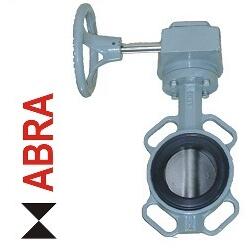 Затвор поворотный межфланцевый маслобензостойкий ABRA-BUV-VF863D050G Ду50 Ру16 с редуктором