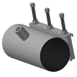 Хомут врезной ОД=75-83 L=150 ДУ=65 нар. резьба ДУ15